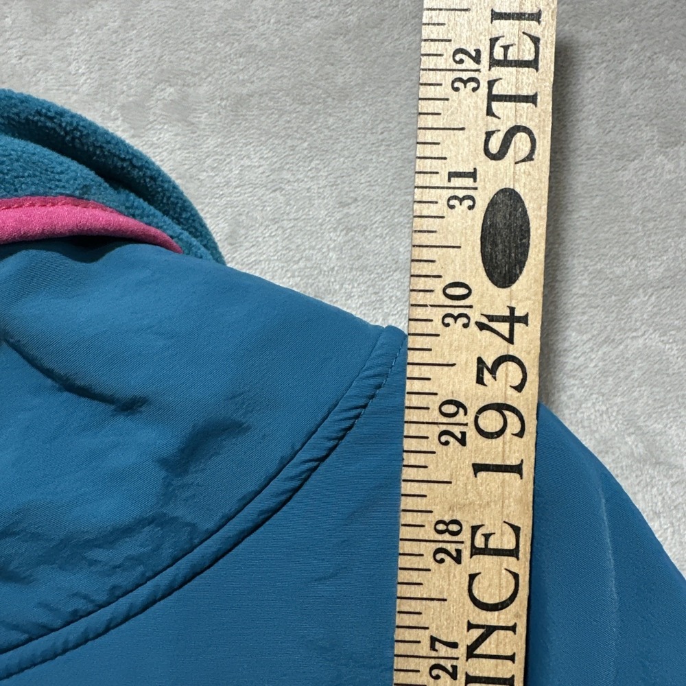 HUF Muir Pullover Hooded Fleece Jacket Size L Color Block 1/4 Zip - Picture 7 of 7